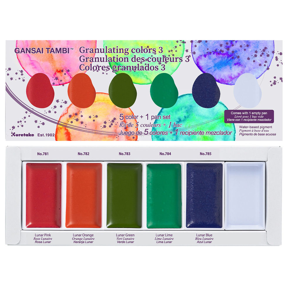 Kuretake. Gansai Tambi. Granulating Colors 3. 5 color set.