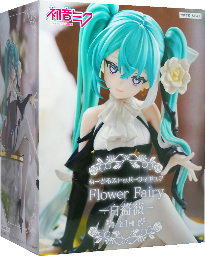 Hatsune Miku Flower Fairy White Rose Noodle Stopper Figure