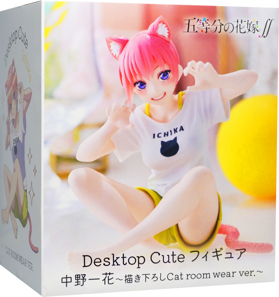 The Quintessential Quintuplets Ichika Nakano Desktop Cute Cat room wear T Figure