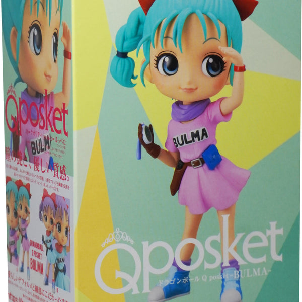 Banpresto Dragon Ball Bulma Q Posket Figure - Version 1 Anime Collectible With Stand